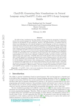 Chat2VIS: Generating Data Visualisations via Natural Language using
  ChatGPT, Codex and GPT-3 Large Language Models
