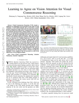 Learning to Agree on Vision Attention for Visual Commonsense Reasoning