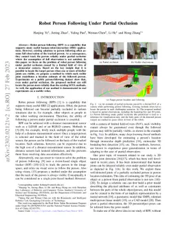 Robot Person Following Under Partial Occlusion