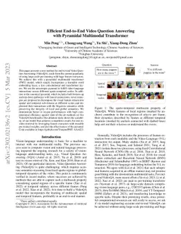Efficient End-to-End Video Question Answering with Pyramidal Multimodal
  Transformer