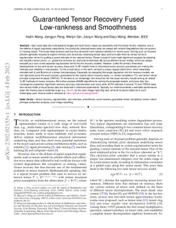 Guaranteed Tensor Recovery Fused Low-rankness and Smoothness