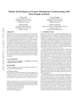 Nooks: Social Spaces to Lower Hesitations in Interacting with New People
  at Work