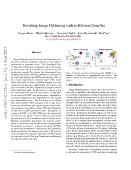 Revisiting Image Deblurring with an Efficient ConvNet