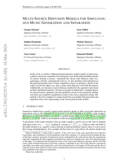 Multi-Source Diffusion Models for Simultaneous Music Generation and
  Separation