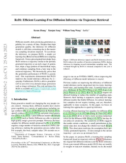 ReDi: Efficient Learning-Free Diffusion Inference via Trajectory
  Retrieval