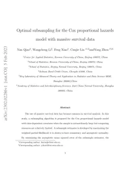 Optimal subsampling for the Cox proportional hazards model with massive
  survival data