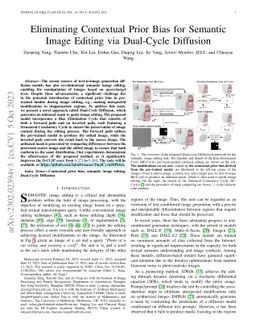 Eliminating Contextual Prior Bias for Semantic Image Editing via
  Dual-Cycle Diffusion