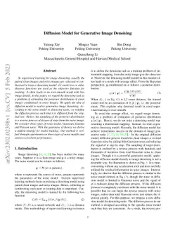 Diffusion Model for Generative Image Denoising