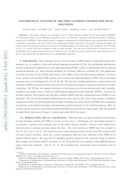 Convergence Analysis of the Deep Galerkin Method for Weak Solutions