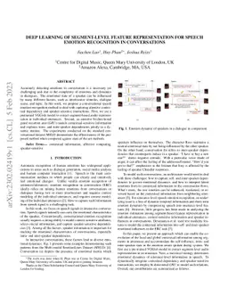 deep learning of segment-level feature representation for speech emotion
  recognition in conversations