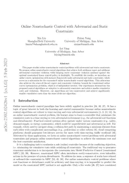 Online Nonstochastic Control with Adversarial and Static Constraints