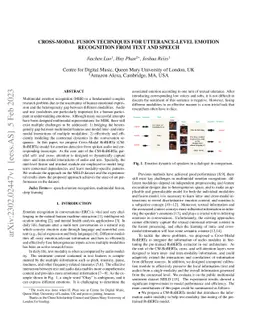 cross-modal fusion techniques for utterance-level emotion recognition
  from text and speech