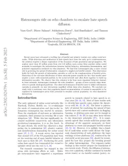 Hatemongers ride on echo chambers to escalate hate speech diffusion