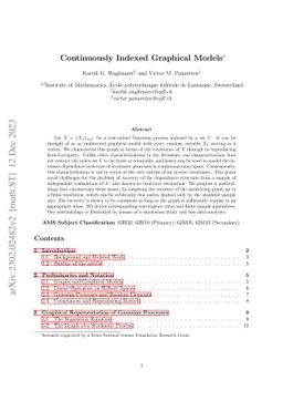 Continuously Indexed Graphical Models