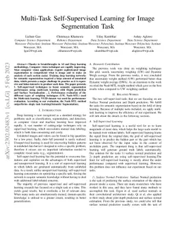 Multi-Task Self-Supervised Learning for Image Segmentation Task