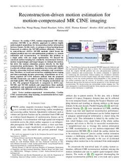 Reconstruction-driven motion estimation for motion-compensated MR CINE
  imaging