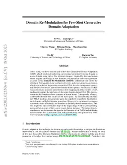 Domain Re-Modulation for Few-Shot Generative Domain Adaptation