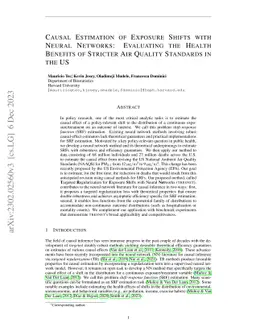 Causal Estimation of Exposure Shifts with Neural Networks: Evaluating
  the Health Benefits of Stricter Air Quality Standards in the US