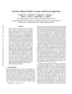 Generative Diffusion Models on Graphs: Methods and Applications