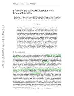 Improving Domain Generalization with Domain Relations