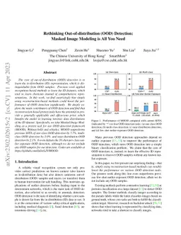 Rethinking Out-of-distribution (OOD) Detection: Masked Image Modeling is
  All You Need