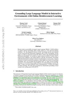 Grounding Large Language Models in Interactive Environments with Online
  Reinforcement Learning