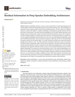 Residual Information in Deep Speaker Embedding Architectures