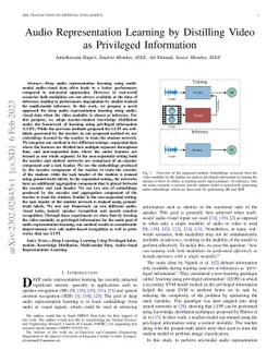 Audio Representation Learning by Distilling Video as Privileged
  Information