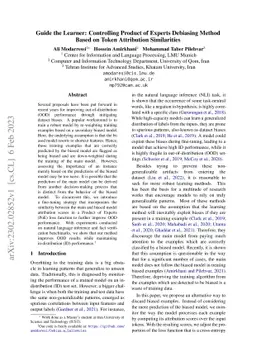 Guide the Learner: Controlling Product of Experts Debiasing Method Based
  on Token Attribution Similarities