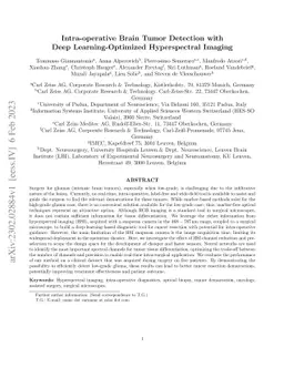 Intra-operative Brain Tumor Detection with Deep Learning-Optimized
  Hyperspectral Imaging