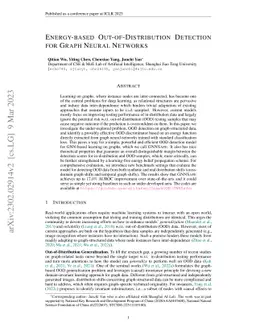 Energy-based Out-of-Distribution Detection for Graph Neural Networks