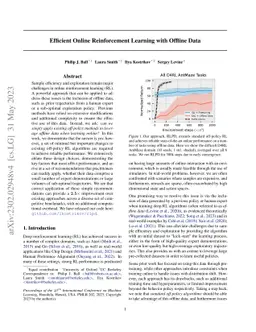 Efficient Online Reinforcement Learning with Offline Data