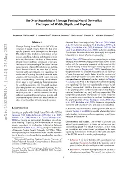 On Over-Squashing in Message Passing Neural Networks: The Impact of
  Width, Depth, and Topology