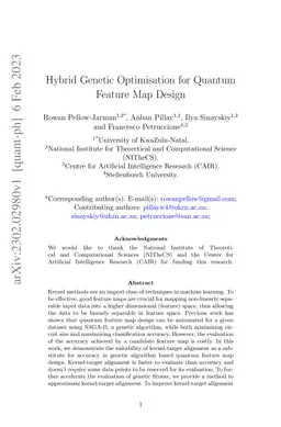 Hybrid Genetic Optimisation for Quantum Feature Map Design