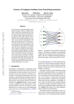 Erasure of Unaligned Attributes from Neural Representations