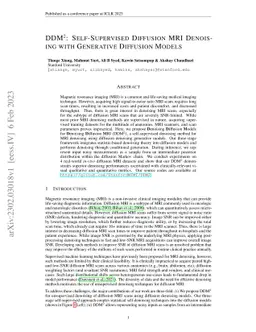 DDM$^2$: Self-Supervised Diffusion MRI Denoising with Generative
  Diffusion Models