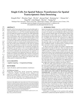 Single Cells Are Spatial Tokens: Transformers for Spatial Transcriptomic
  Data Imputation