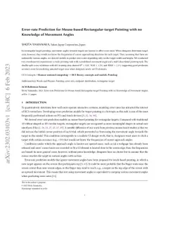 Error-rate Prediction for Mouse-based Rectangular-target Pointing with
  no Knowledge of Movement Angles