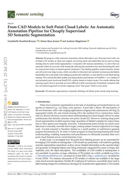 From CAD models to soft point cloud labels: An automatic annotation
  pipeline for cheaply supervised 3D semantic segmentation