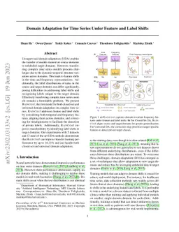 Domain Adaptation for Time Series Under Feature and Label Shifts