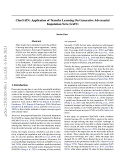 ClueGAIN: Application of Transfer Learning On Generative Adversarial
  Imputation Nets (GAIN)