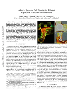 Adaptive Coverage Path Planning for Efficient Exploration of Unknown
  Environments