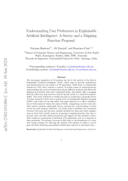 Understanding User Preferences in Explainable Artificial Intelligence: A
  Survey and a Mapping Function Proposal