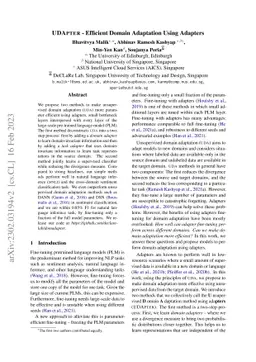 UDApter -- Efficient Domain Adaptation Using Adapters