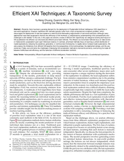 Efficient XAI Techniques: A Taxonomic Survey