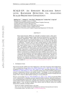 SCALE-UP: An Efficient Black-box Input-level Backdoor Detection via
  Analyzing Scaled Prediction Consistency