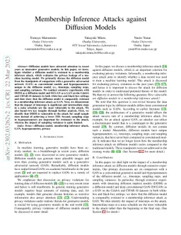 Membership Inference Attacks against Diffusion Models
