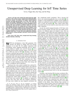 Unsupervised Deep Learning for IoT Time Series