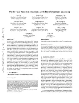 Multi-Task Recommendations with Reinforcement Learning