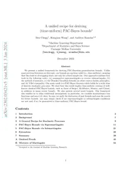 A unified recipe for deriving (time-uniform) PAC-Bayes bounds